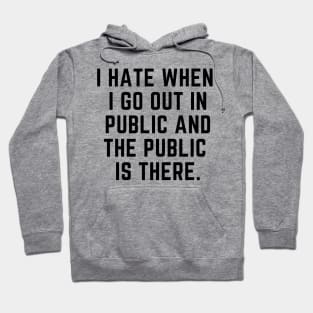 Introvert - I hate when I go out in public and the public is there. Hoodie